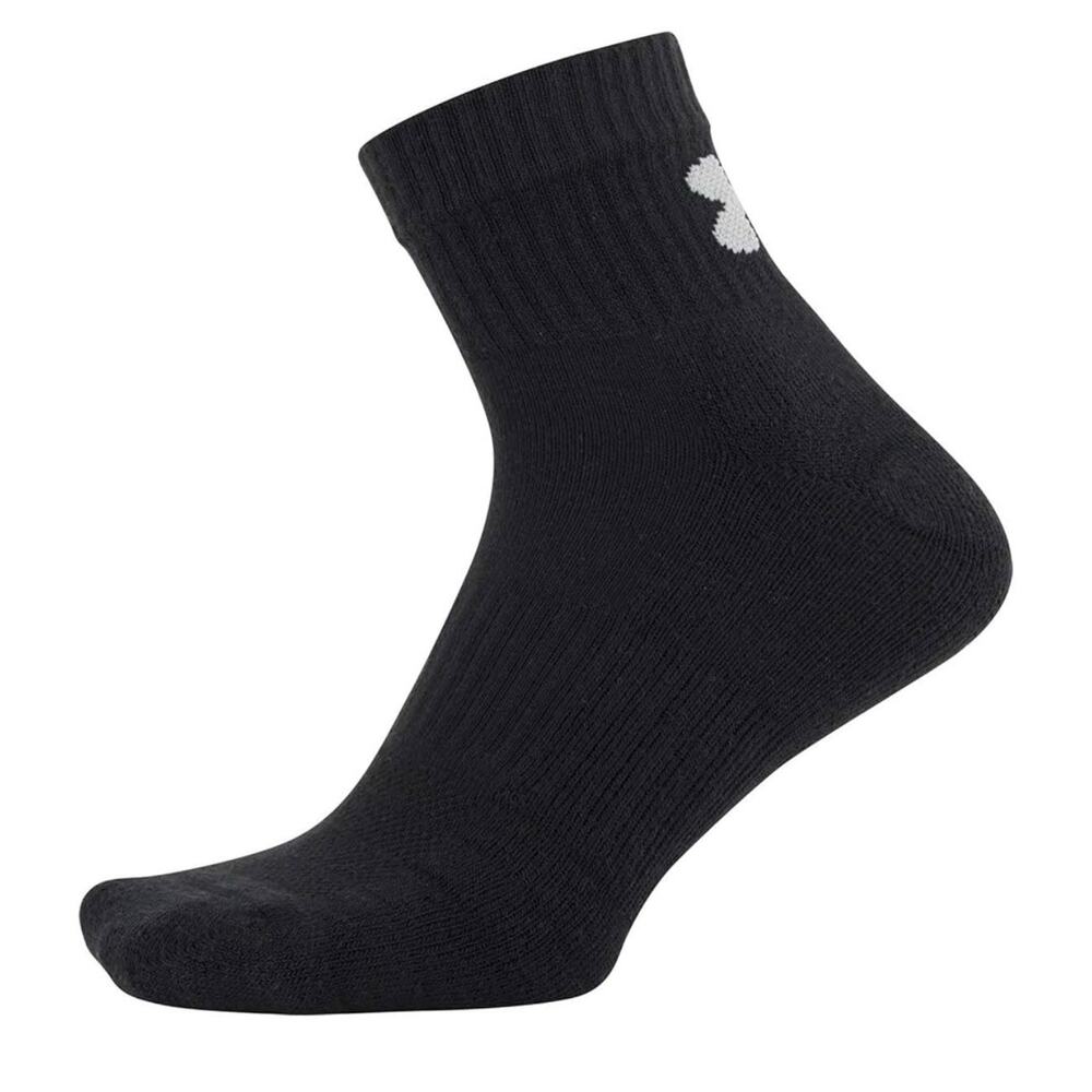 Under Armour Men's/ Women Cushioned Quarter Cotton Socks 6-Pack EH6 Black